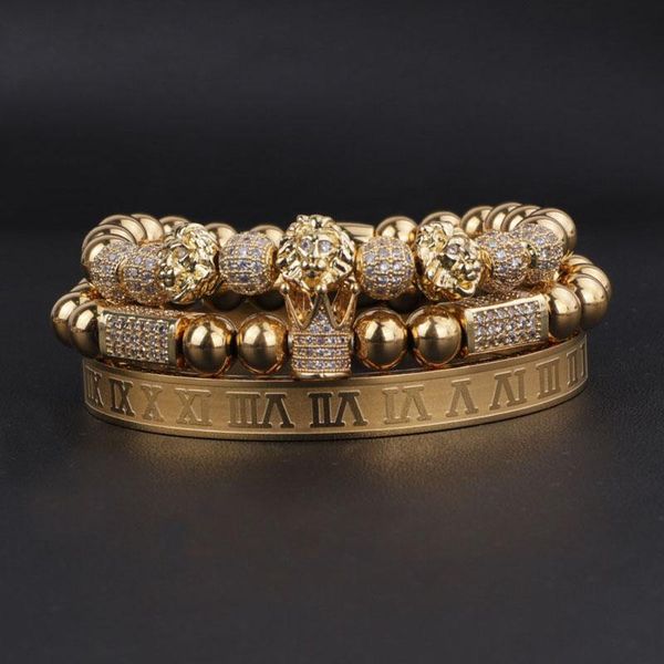 bangle new luxury men jewelry bracelet cz micro pave crown lion ball charm stainless steel beads custom elastic bracelet set men women, Black
bangle new luxury men jewelry bracelet cz micro pave crown lion ball charm stainless steel beads custom elastic bracelet set men women, Black