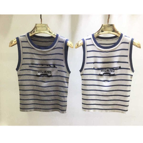 23ss womens knits womens designer clothing new round neck color striped letter logo knitted vest womens clothes a1, White
23ss womens knits womens designer clothing new round neck color striped letter logo knitted vest womens clothes a1, White