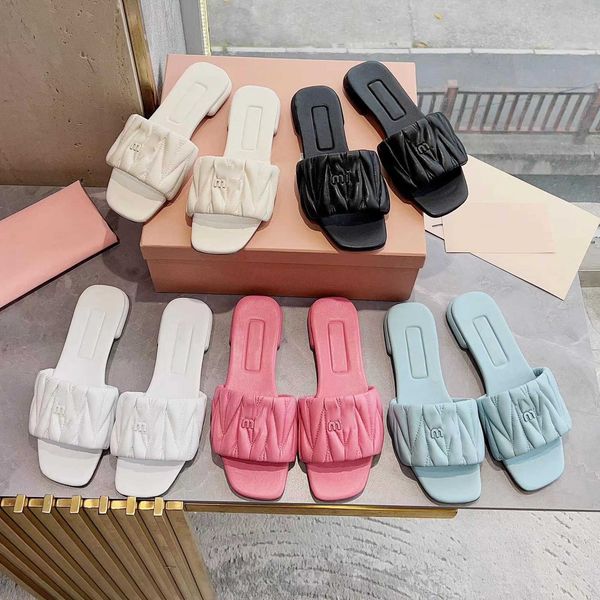 no box design pleated flat bottomed flip flops for women's outerwear summer new square toe open toe casual sandals, Black
no box design pleated flat bottomed flip flops for women's outerwear summer new square toe open toe casual sandals, Black