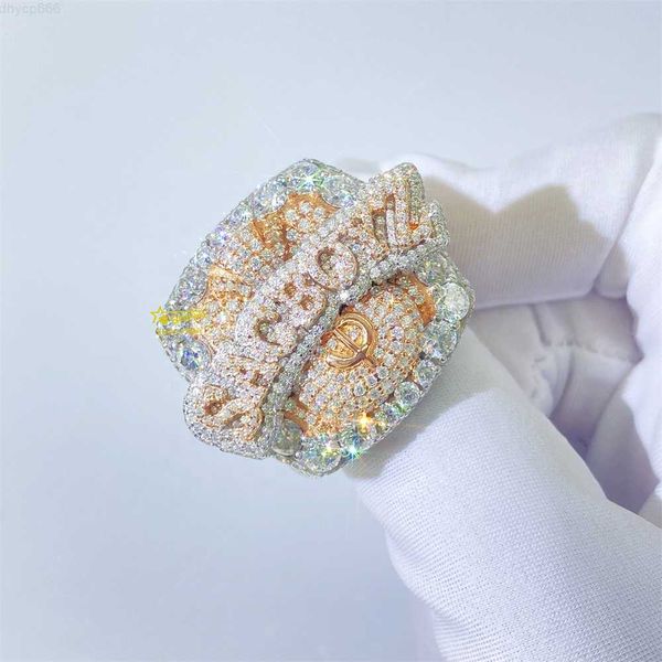 2023 personal custom two tone iced out moissanite diamond champion men championship rings, Silver
2023 personal custom two tone iced out moissanite diamond champion men championship rings, Silver