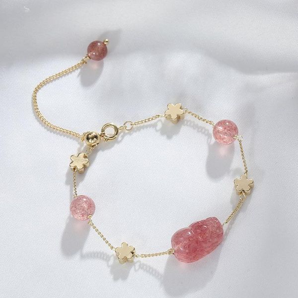bangle wangxuyuan natural strawberry quartz bracelet women's plum blossom bracelet money drawing and luck changing romance bringer gift, Black
bangle wangxuyuan natural strawberry quartz bracelet women's plum blossom bracelet money drawing and luck changing romance bringer gift, Black