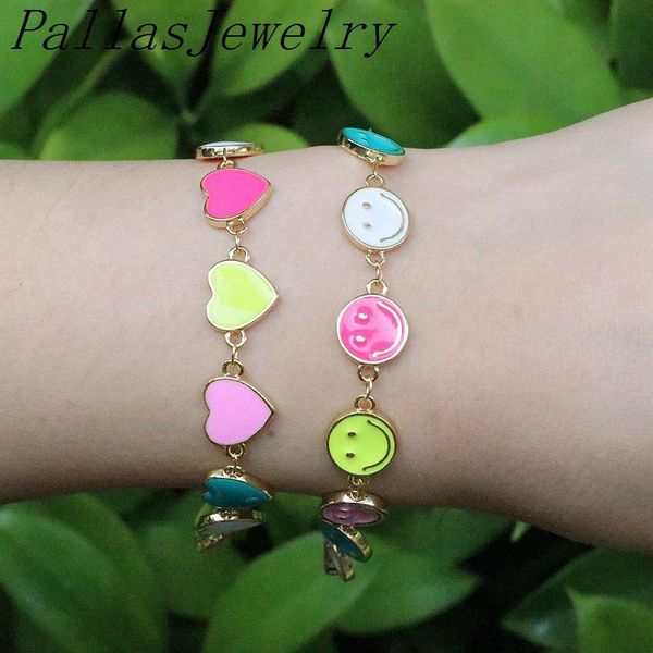 bangle 5pcs cute colorful smiling face heart shape charm adjustable bracelet for women girls enamel copper metal couple bracelet female, Black
bangle 5pcs cute colorful smiling face heart shape charm adjustable bracelet for women girls enamel copper metal couple bracelet female, Black
