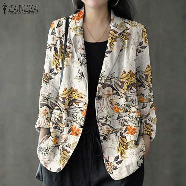 pants zanzea female casual single button baggy suit women long sleeve floral oversized tunic coats 2023 autumn vintage printed blazer, White
pants zanzea female casual single button baggy suit women long sleeve floral oversized tunic coats 2023 autumn vintage printed blazer, White