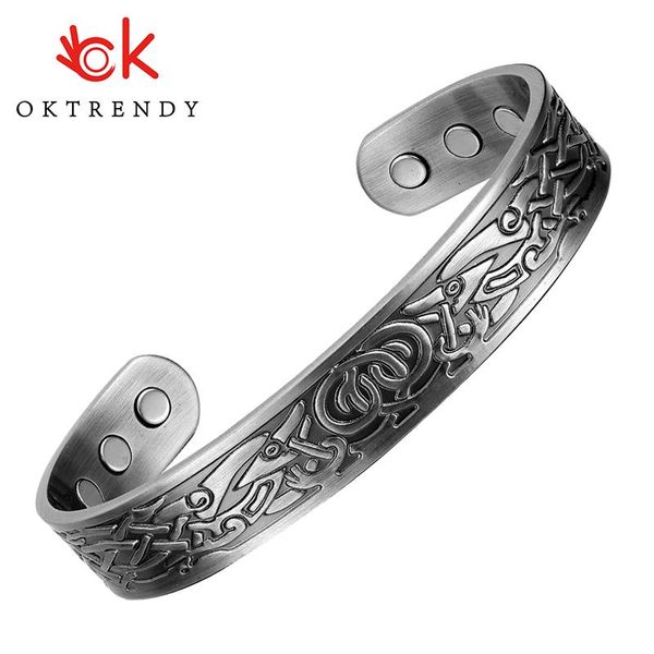bangle pure copper bracelet men energy magnetic adjustable cuff bracelet dragon viking wide bracelets bangles antique silver plated, Black
bangle pure copper bracelet men energy magnetic adjustable cuff bracelet dragon viking wide bracelets bangles antique silver plated, Black