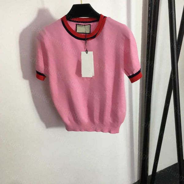 23ss womens designer clothing womens knits hollowed out gg letter-patchwork color crewneck short-sleeved sweater womens clothes a1, White
23ss womens designer clothing womens knits hollowed out gg letter-patchwork color crewneck short-sleeved sweater womens clothes a1, White