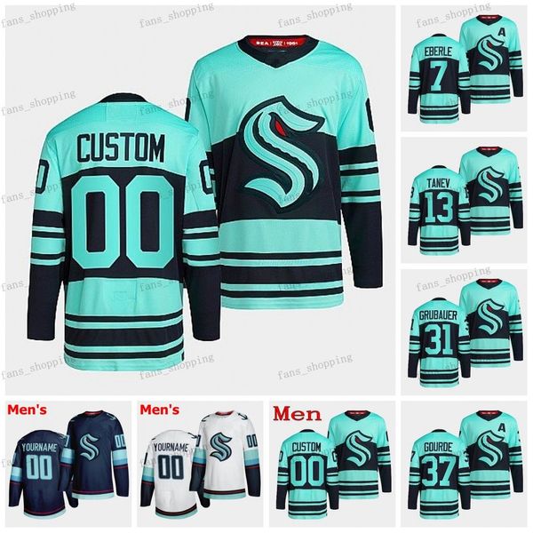 #10 matty beniers #7 eberle reverse retro hockey jersey 31 philipp grubauer yanni gourde jaden schwartz jared mccann adam larsson brandon ta, Black;red
#10 matty beniers #7 eberle reverse retro hockey jersey 31 philipp grubauer yanni gourde jaden schwartz jared mccann adam larsson brandon ta, Black;red
