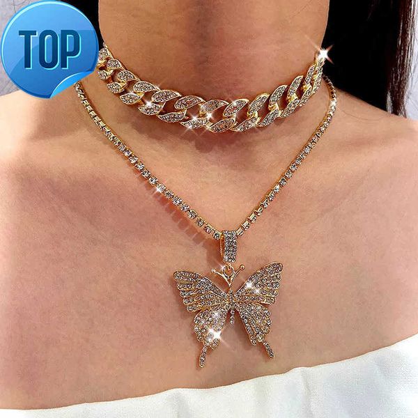 full diamond butterfly large pendant necklace multilayer necklace cuba double layer retro clavicle chain necklace, Silver
full diamond butterfly large pendant necklace multilayer necklace cuba double layer retro clavicle chain necklace, Silver