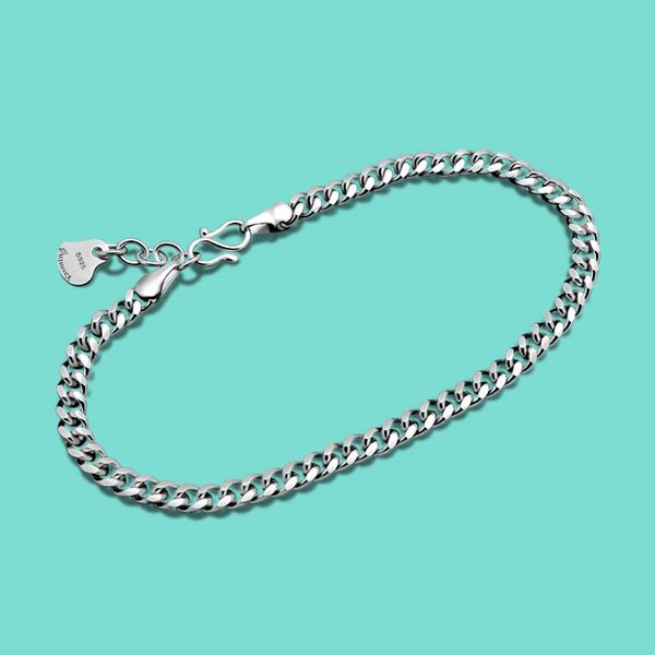 bangle classic men's 100% 925 silver braceletminimalist 4mm whip chain hip hop jewelry accessories link bracelet, Black
bangle classic men's 100% 925 silver braceletminimalist 4mm whip chain hip hop jewelry accessories link bracelet, Black