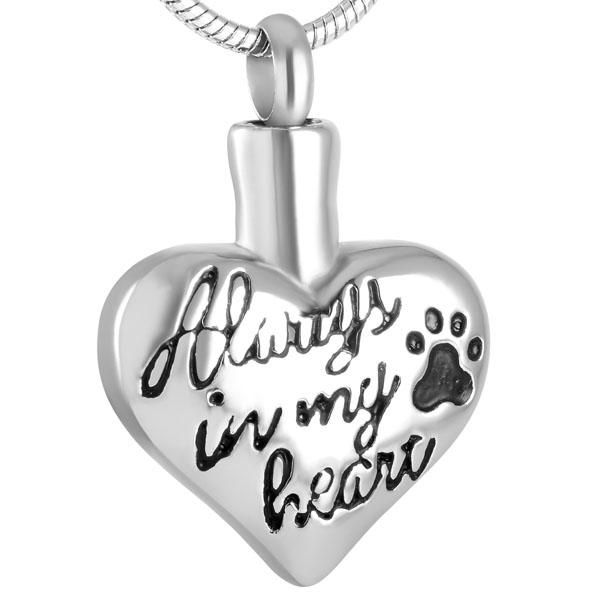 necklaces ijd8346 "always in my heart" paw print keepsake cremation urn necklace stainless steel pet ashes holder memorial jewelry, Silver
necklaces ijd8346 "always in my heart" paw print keepsake cremation urn necklace stainless steel pet ashes holder memorial jewelry, Silver