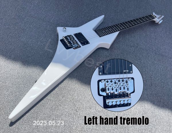 left hand electric guitar snow white high glossy chrome parts floyd rose style tremolo rosewood fingerboard dots inlay one bridg pickup acti
left hand electric guitar snow white high glossy chrome parts floyd rose style tremolo rosewood fingerboard dots inlay one bridg pickup acti