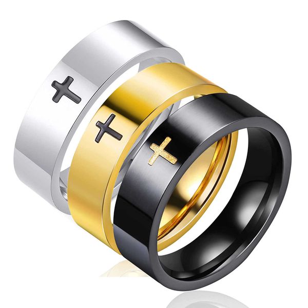 gzw cross rings for men and women18k gold plated mens titanium stainless steel silver gold black color lord prayer jesus christian religious, Golden;silver
gzw cross rings for men and women18k gold plated mens titanium stainless steel silver gold black color lord prayer jesus christian religious, Golden;silver
