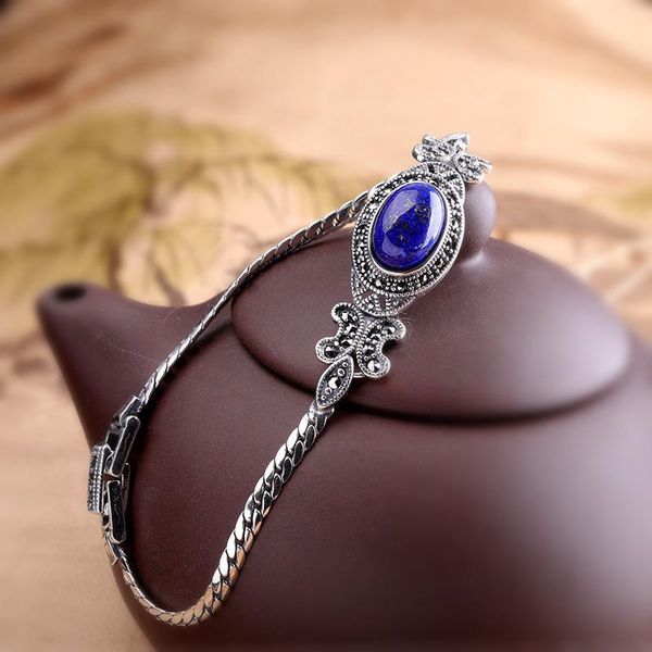 bangle thai silver vintage marcasite butterfly bracelets women ethnic chalcedony garnet lapis bracelet 925 silver jewelry birthday gift, Black
bangle thai silver vintage marcasite butterfly bracelets women ethnic chalcedony garnet lapis bracelet 925 silver jewelry birthday gift, Black