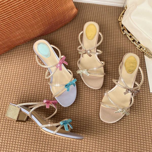 no box design bow tie sandal colored rhinestone fairy wind medium heel thick heel cross with open toe sandals, Black
no box design bow tie sandal colored rhinestone fairy wind medium heel thick heel cross with open toe sandals, Black