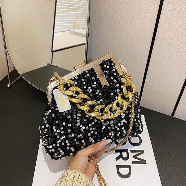shoulder bags sequin multifunctional messenger bag buckle open ladies handbag fashion wedding bridal thick chain
shoulder bags sequin multifunctional messenger bag buckle open ladies handbag fashion wedding bridal thick chain