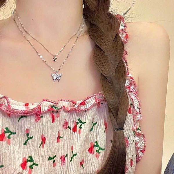 pendant necklaces korean fashion tassel double butterfly personalized simple temperature zircon women's necklace jewelry gift g220524, Silver
pendant necklaces korean fashion tassel double butterfly personalized simple temperature zircon women's necklace jewelry gift g220524, Silver