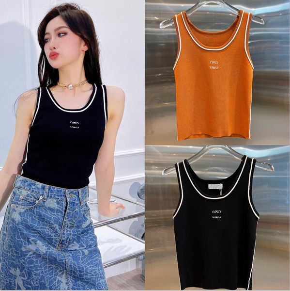 

tank crop top designer top tank designer clothes women t shirt womens clothes Embroidery Applique Beads Bow Button Lace Print Rhinestone Vest Yoga tees Sheer, A 1