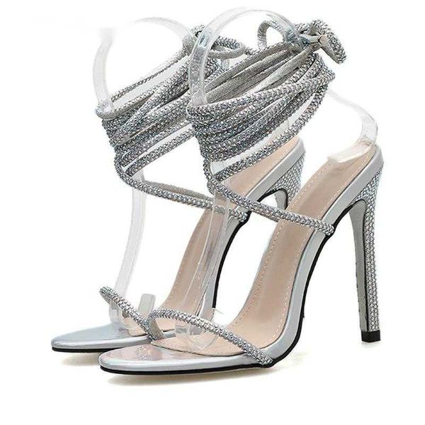 sandals silver crystal rhinestone women summer ankle lace-up open toe thin high heel wedding dress shoes 230511, Black
sandals silver crystal rhinestone women summer ankle lace-up open toe thin high heel wedding dress shoes 230511, Black