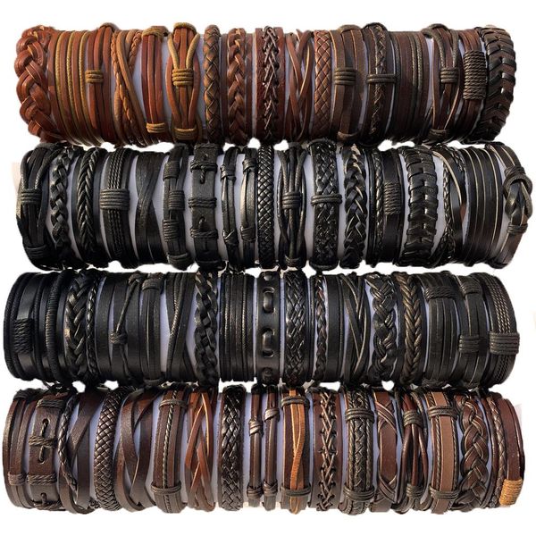 bangle wholesale random 50pcs/lot vintage multilayer leather braid bracelets bangles handmade rope wrap bracelets male gift jewlery nm1, Black
bangle wholesale random 50pcs/lot vintage multilayer leather braid bracelets bangles handmade rope wrap bracelets male gift jewlery nm1, Black