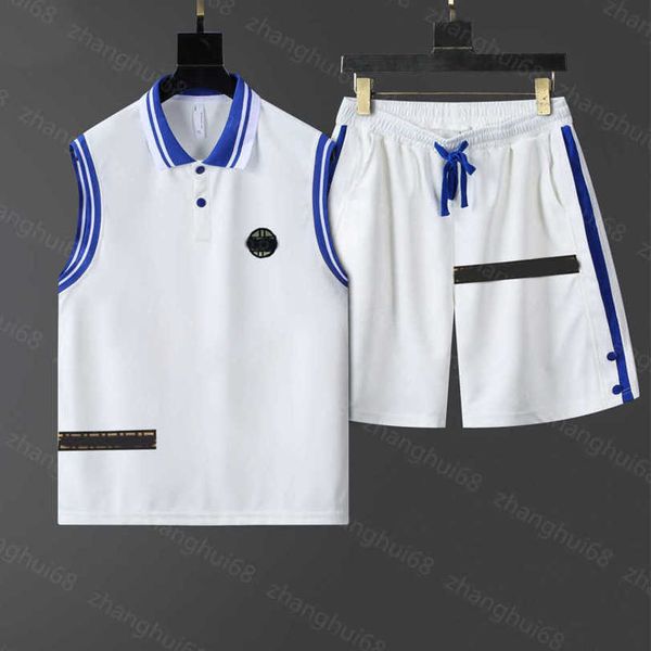 23ss mens designer tracksuit mens tracksuit color matching striped lapels logo embroidery vest elastic waist drawstring shorts set men clot, Gray
23ss mens designer tracksuit mens tracksuit color matching striped lapels logo embroidery vest elastic waist drawstring shorts set men clot, Gray