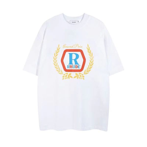 23new womens t shirt designer t shirt womens rhude tees pure cotton breathable and comfortable versatile trend retro clothing, White
23new womens t shirt designer t shirt womens rhude tees pure cotton breathable and comfortable versatile trend retro clothing, White