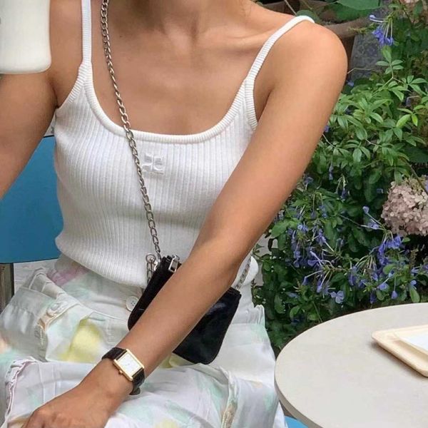 high edition hyunya fever same knitted embroidered tank spicy girl strap overlay female, White
high edition hyunya fever same knitted embroidered tank spicy girl strap overlay female, White