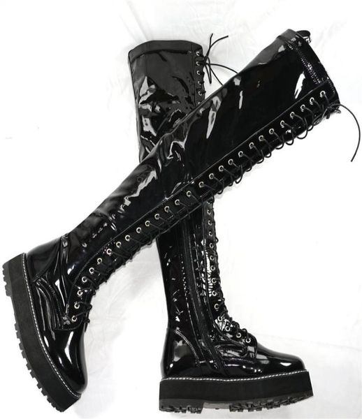 boots winter thigh high creepers women lace up med heel over the knee high snow boots female chunky platform pumps shoes casual sh5810111, Black
boots winter thigh high creepers women lace up med heel over the knee high snow boots female chunky platform pumps shoes casual sh5810111, Black