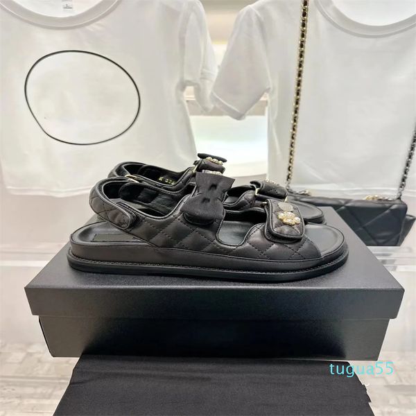 bow pearl sandals designer women sandals crystal calf leather casual shoes womens slides quilted platform summer beach slipper, Black
bow pearl sandals designer women sandals crystal calf leather casual shoes womens slides quilted platform summer beach slipper, Black
