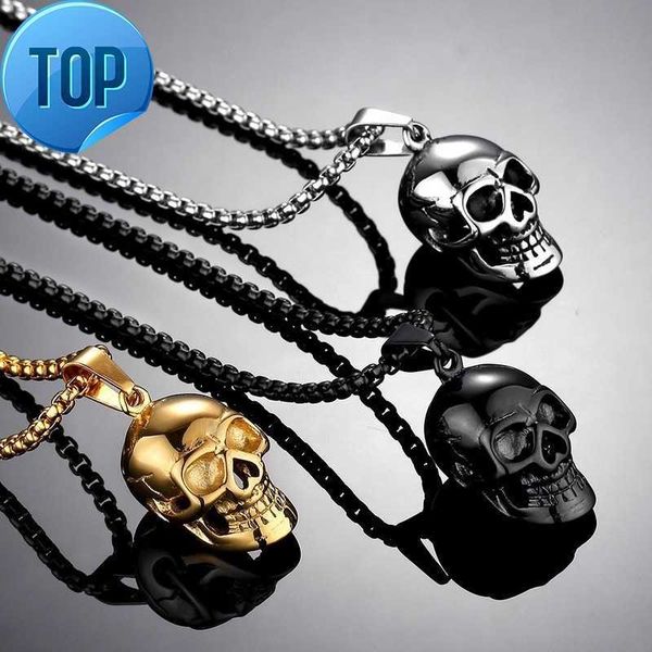 vintage gold color black hip hop statement necklaces men male boho jewelry punk stainless steel skull chain pendant necklace, Silver
vintage gold color black hip hop statement necklaces men male boho jewelry punk stainless steel skull chain pendant necklace, Silver