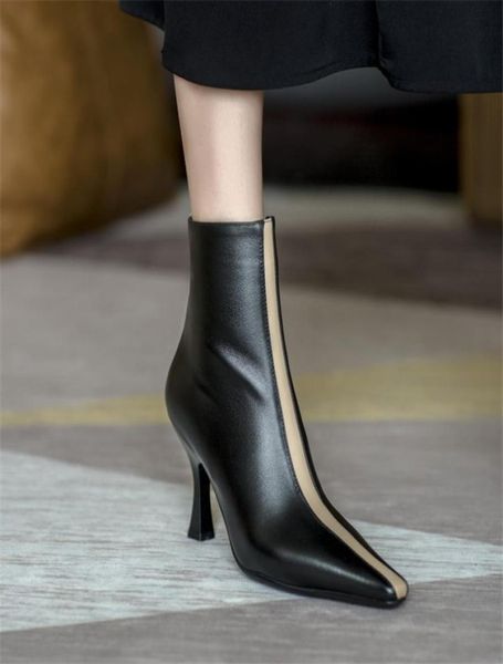 winter women boots simple and versatile ankle boots pointed toe thin heels super high 8cmup side zipper cow leather boots 210502743707, Black
winter women boots simple and versatile ankle boots pointed toe thin heels super high 8cmup side zipper cow leather boots 210502743707, Black
