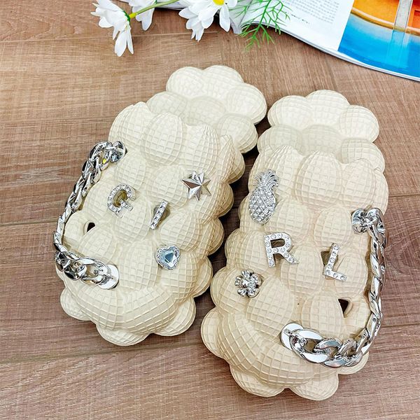 2023 men women fashion sandals metal decoration mens summer beach slippers khaki womens indoor outdoor slides, Black
2023 men women fashion sandals metal decoration mens summer beach slippers khaki womens indoor outdoor slides, Black