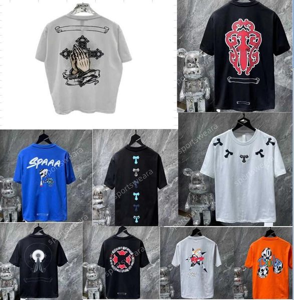 summer luxury mens t shirts brand ch man t-shirt horseshoe flower tees classic cross heart sanskrit letter short sleeve designer chromes r2l, Black
summer luxury mens t shirts brand ch man t-shirt horseshoe flower tees classic cross heart sanskrit letter short sleeve designer chromes r2l, Black