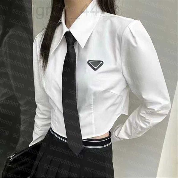 women's blouses & shirts designer metal badge t shirt with necktie womens white tees summer breathable lapel neck tee wsii
women's blouses & shirts designer metal badge t shirt with necktie womens white tees summer breathable lapel neck tee wsii