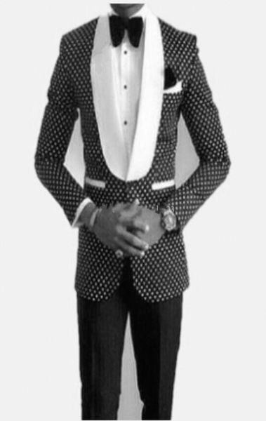 new one button black polka dot wedding groom tuxedos shawl lapel groomsmen men suits prom blazer jacketpantstie 1262853200, Black;gray
new one button black polka dot wedding groom tuxedos shawl lapel groomsmen men suits prom blazer jacketpantstie 1262853200, Black;gray