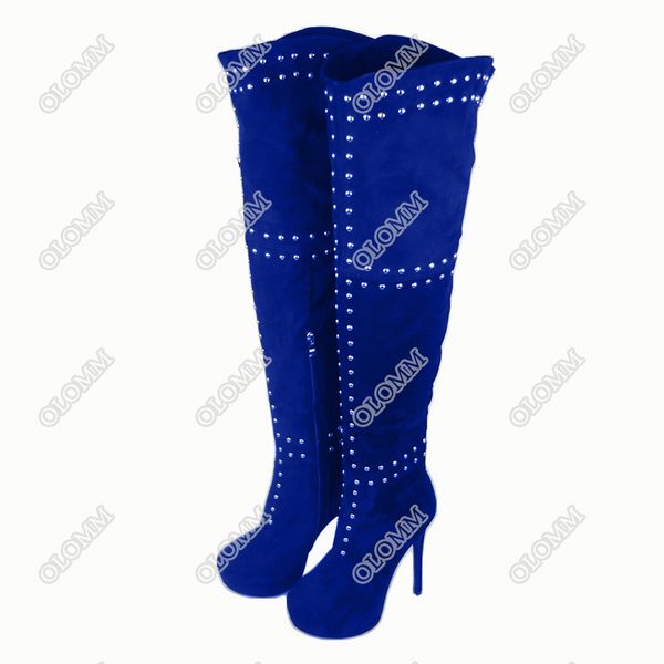 olomm women platform over the knee boots stud thin heels boots round toe black blue wine red party shoes women us size 5-15
olomm women platform over the knee boots stud thin heels boots round toe black blue wine red party shoes women us size 5-15