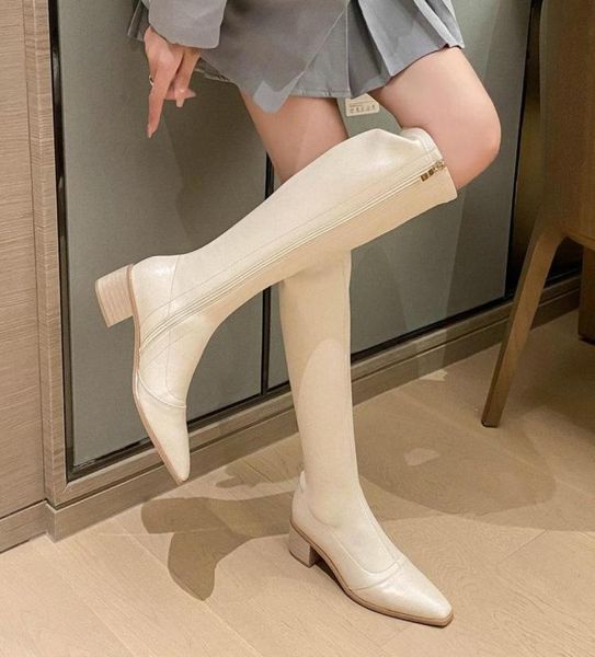 boots white black genuine leather knee high women thick heel square toe tight stretch female daily zipper 20229878845
boots white black genuine leather knee high women thick heel square toe tight stretch female daily zipper 20229878845