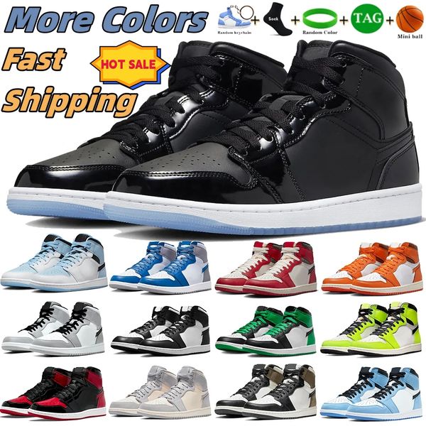 with box jumpman 1 1s basksetball shoes mens women sport sneakers bred patent bordeaux dark mocha bubble gum orange chicago obsidian fragmen, Black
with box jumpman 1 1s basksetball shoes mens women sport sneakers bred patent bordeaux dark mocha bubble gum orange chicago obsidian fragmen, Black