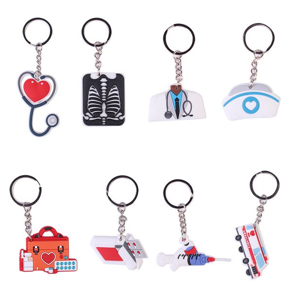 cartoon nurse keychains pvc keychain pendant creative nurse day gift keyring key chains, Silver
cartoon nurse keychains pvc keychain pendant creative nurse day gift keyring key chains, Silver