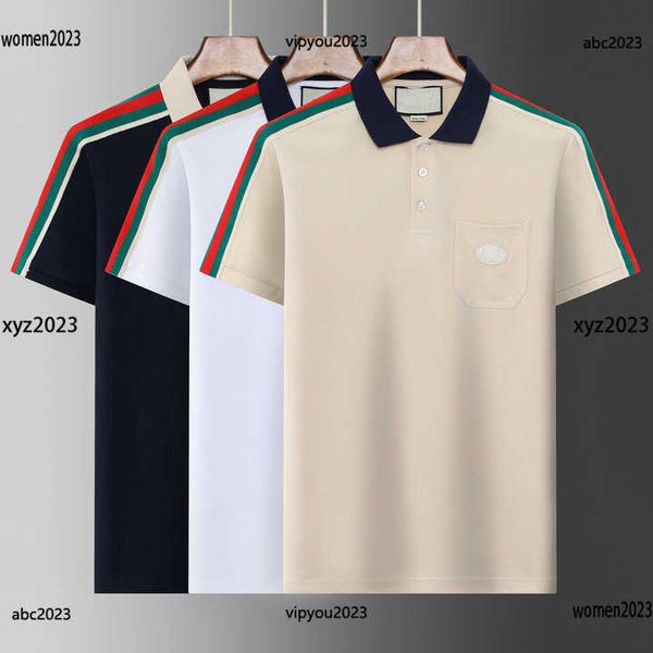 male fashion tees designer mens short sleeve size m-3xl multi color stripe decoration on the shoulder polo shirt may, White;black
male fashion tees designer mens short sleeve size m-3xl multi color stripe decoration on the shoulder polo shirt may, White;black