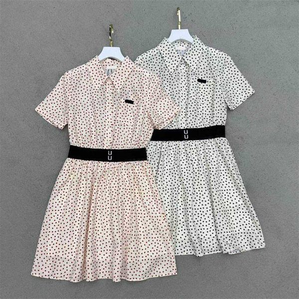 summer lapel dress for women polka dot print fabric letter logo stretch drawstring waist fashion two colours size sml women clothing designe, Black;gray
summer lapel dress for women polka dot print fabric letter logo stretch drawstring waist fashion two colours size sml women clothing designe, Black;gray