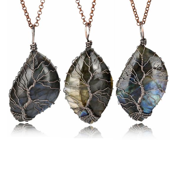 natural labradorite hand woven tree of life retro pendant bronze copper wire wrapping irregular stone creative pendant necklace reiki healin, Silver
natural labradorite hand woven tree of life retro pendant bronze copper wire wrapping irregular stone creative pendant necklace reiki healin, Silver
