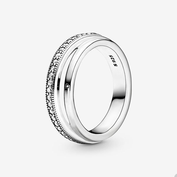 triple band pave ring for pandora authentic sterling silver wedding party rings designer jewelry for women mens crystal diamond couple', Slivery;golden
triple band pave ring for pandora authentic sterling silver wedding party rings designer jewelry for women mens crystal diamond couple', Slivery;golden