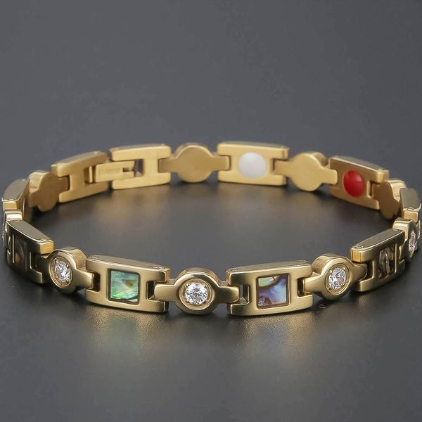 bangle power therapy magnetic bracelets for women health germanium shell bracelets rose gold color stainless steel with cz jewellery, Black
bangle power therapy magnetic bracelets for women health germanium shell bracelets rose gold color stainless steel with cz jewellery, Black