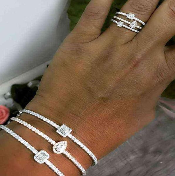silver color 5a sparking bling cubic zirconia cz fashion jewelry geometric tear drop rectangle bangle bracelet8682696, Golden;silver
silver color 5a sparking bling cubic zirconia cz fashion jewelry geometric tear drop rectangle bangle bracelet8682696, Golden;silver