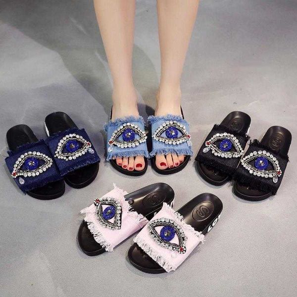 sandals new summer eye tears rhinestone denim slippers fashion tassel thick soled casual home womens shoes designer 230417, Black
sandals new summer eye tears rhinestone denim slippers fashion tassel thick soled casual home womens shoes designer 230417, Black