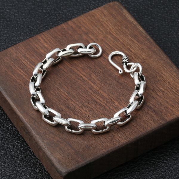 square smooth link chain bracelets solid 925 sterling silver bracelet vintage handmade designer mens fashion jewelry accessories gift, Black
square smooth link chain bracelets solid 925 sterling silver bracelet vintage handmade designer mens fashion jewelry accessories gift, Black