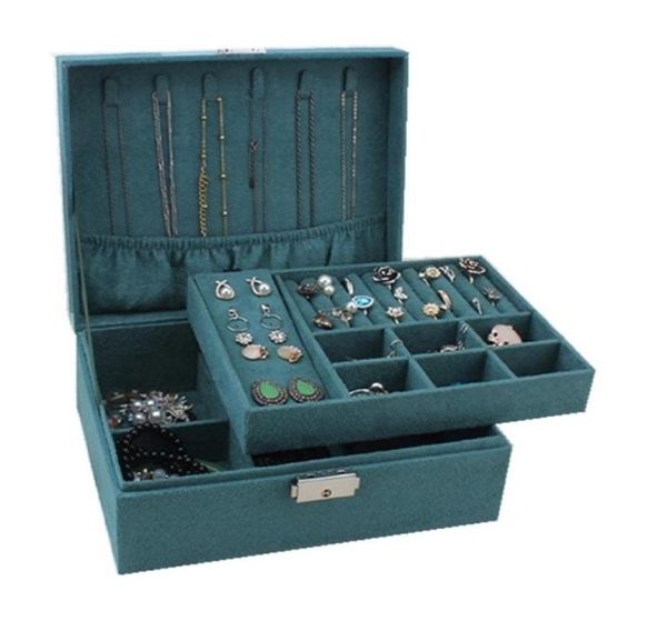 doublelayer velvet jewelry box european storage large space holder birthday gift 2111053340668, Black
doublelayer velvet jewelry box european storage large space holder birthday gift 2111053340668, Black