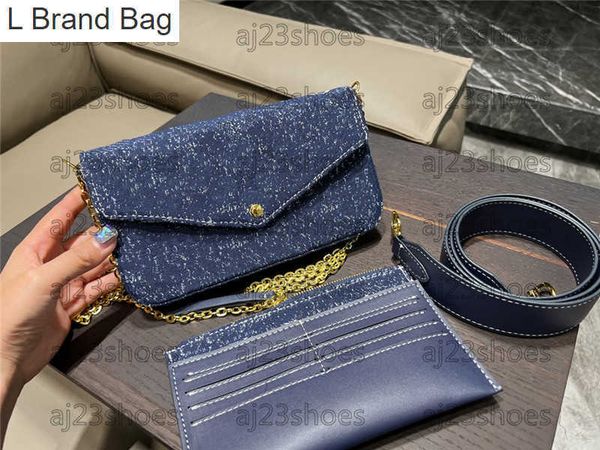 l brand bag navy denim chain bag wide shoulder straps card slot wallet limited felicie pochette cross body bags white letter pattern small m, Black
l brand bag navy denim chain bag wide shoulder straps card slot wallet limited felicie pochette cross body bags white letter pattern small m, Black