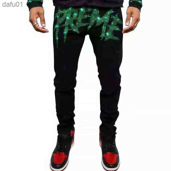 men's jeans new mens stretchy ripped skinny jeans hip hop slim hole black trousers punk letter rhinestones streetwear men denim pencil, Blue
men's jeans new mens stretchy ripped skinny jeans hip hop slim hole black trousers punk letter rhinestones streetwear men denim pencil, Blue