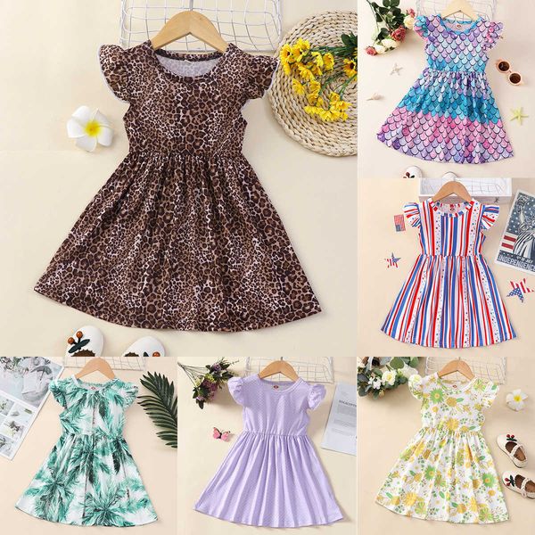 girl's dresses summer girls' 100% polyester leopard print a-link sundress 1-6 y baby casual ruffled sleeve princess dress g220523, Red;yellow
girl's dresses summer girls' 100% polyester leopard print a-link sundress 1-6 y baby casual ruffled sleeve princess dress g220523, Red;yellow
