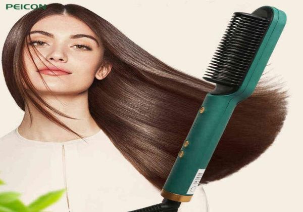 hair straightener curling iron straightening brush comb electric fast heating curler hair caring tools comb styler 5 gears 2112242198058, Black
hair straightener curling iron straightening brush comb electric fast heating curler hair caring tools comb styler 5 gears 2112242198058, Black